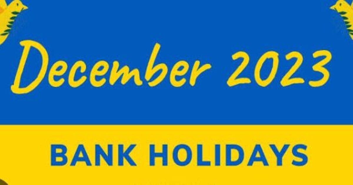 December Bank Holidays